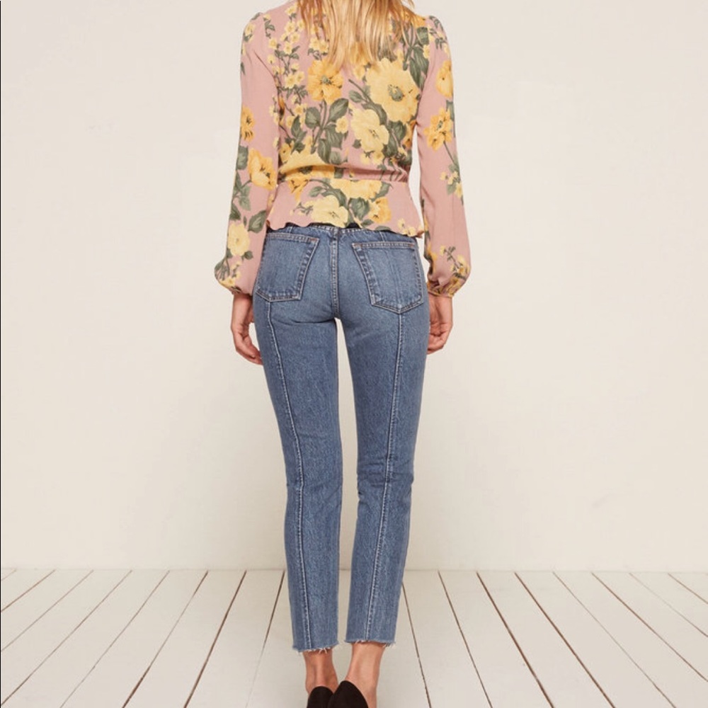 Reformation seamed jean size 23